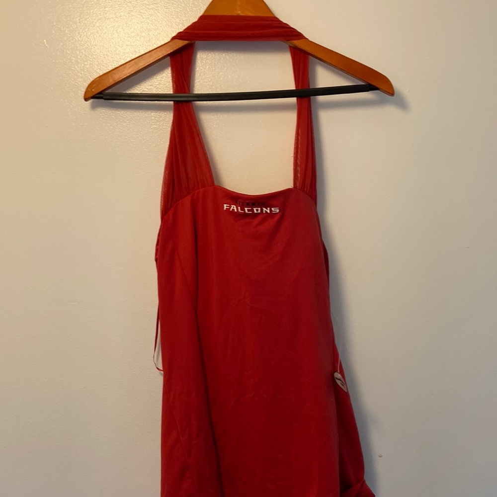 New NFL Atlanta Falcons Logo  Women's Red Halter Top Sz. L